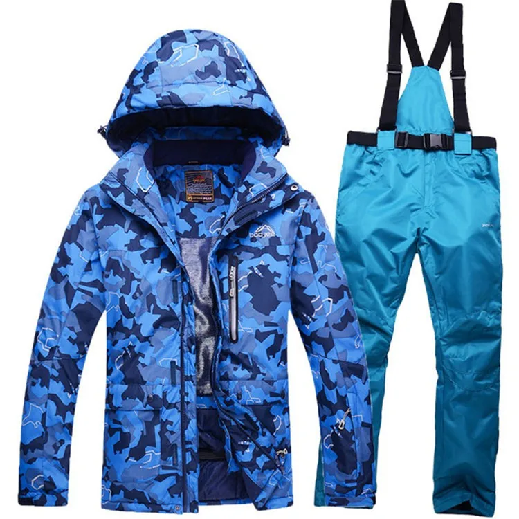 Новинка, зимний лыжный костюм, мужской комплект, ветрозащитный, водонепроницаемый, теплый лыжный костюм для сноубординга, комплект, мужская верхняя одежда, лыжная куртка+ штаны