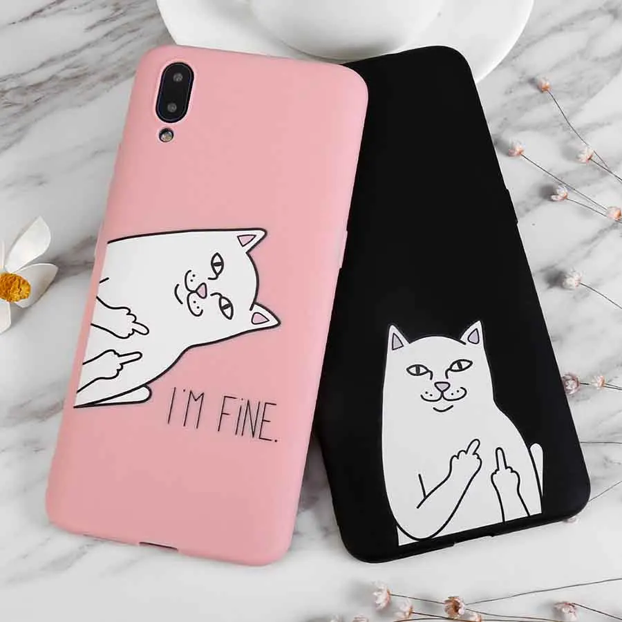 Милый силиконовый чехол для телефона с рисунком кота Oppo A77 R11 R9S R9 R7 R7S Plus A39 A37 A53 A59 A33