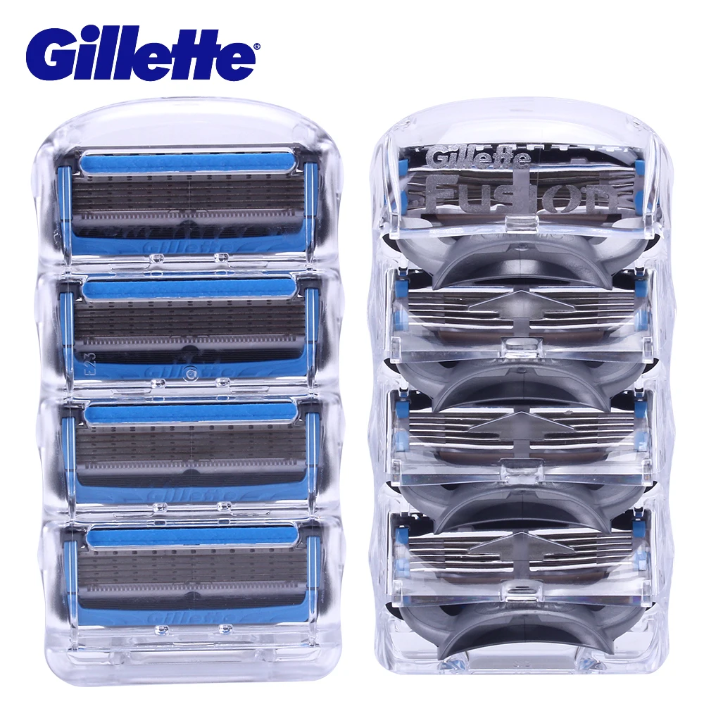 Günstige Gillette Fusion Proshield Rasierklinge Für Männer Rasierer Klingen Mit Kühlung Bart Rasieren Rasierer Klingen 4Pcs Maschine für Rasieren