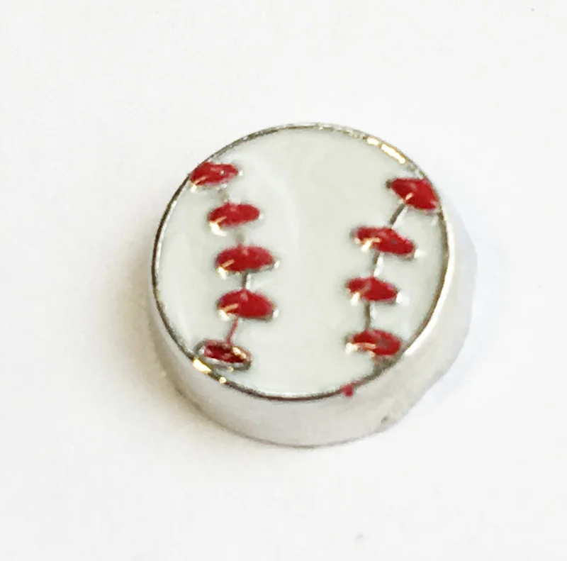 

Free Shipping, 10pcs Enamel Baseball Floating Charms Fit For Lockets, Gifts