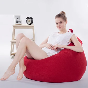 

Small Chairs Medium without Filling Linen Cloth Cover Sofas Lazy Lounger Cover Baby Seat Bean Bag Cover Sofa Living Room Cover