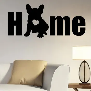 

Dog Silhouette Wall Decal Removable Vinyl French Bulldog Wall Sticker Animal Home Decoration Pet Salon Wall Mural Poster RL03