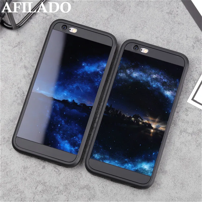 Luxury Aurora Stars Cosmic Mirror Soft TPU Slim Coque Case Cover for iPhone 7 plus Phone Cases 5.5'' Silicone Glitter Shell Capa |