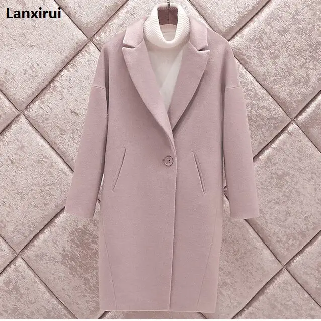 New 2018 spring autumn women jacket long coats female Blends woolen warm overcoat ladies Fashion casual coats AC345 Coats