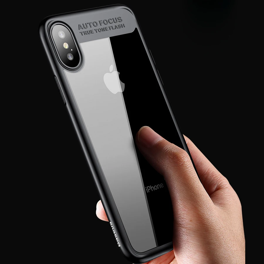 

Case For iPhone XS MAX XR X Case Ultra Thin PC Slim Transparent Back Cover For iPhone XR XS 6 6S 7 8 Plus Soft TPU Phone Case