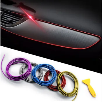 5M Car Styling Interior Accessories Strip Sticker For Renault Megane 2 3 Duster Logan Clio 4 3 Laguna 2 Sandero Scenic 2 Captur car styling metal car sticker accessories case for dacia duster logan sandero lodgy pads interior accessories car styling