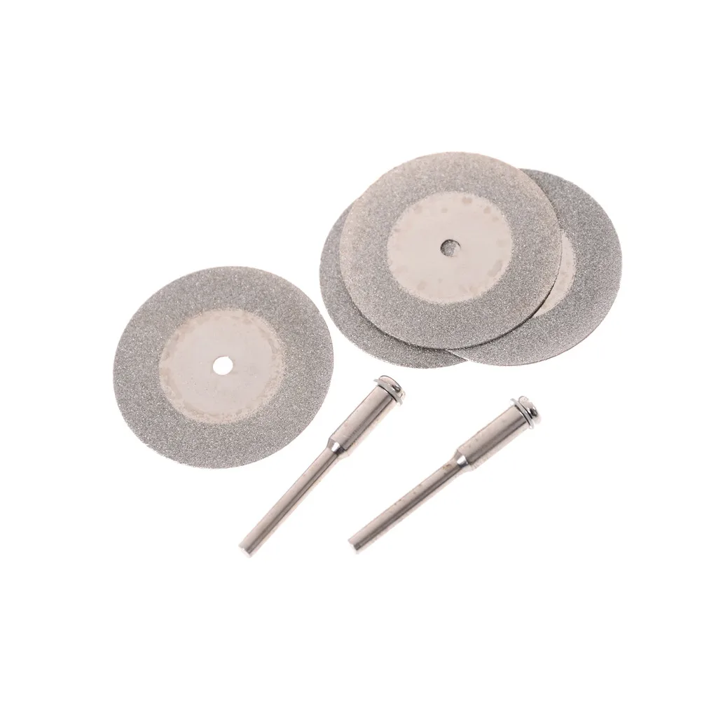 35mm dremel accessories Stone Jade Glass Diamond dremel Cutting Disc Fit Rotary Tool Dremel Drills Tool with Two Mandrel 10pcs