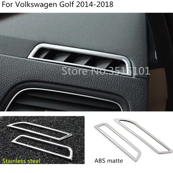 

Car body garnish cover trim front Air condition Outlet Vent 2pcs For Volkswagen VW Golf7 Golf 7 2014 2015 2016 2017 2018