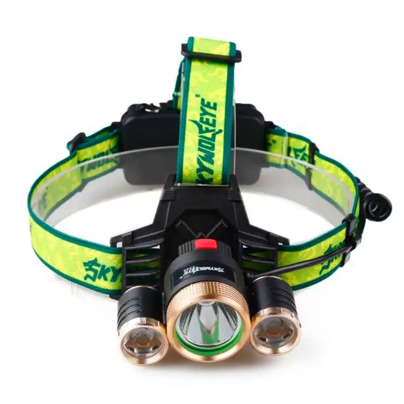 9000Lm 3X XML T6+2R5 LED Headlight Headlamp Flashlight 18650 Torch Light Lamp powerful led flashlight head #4S5 (6)