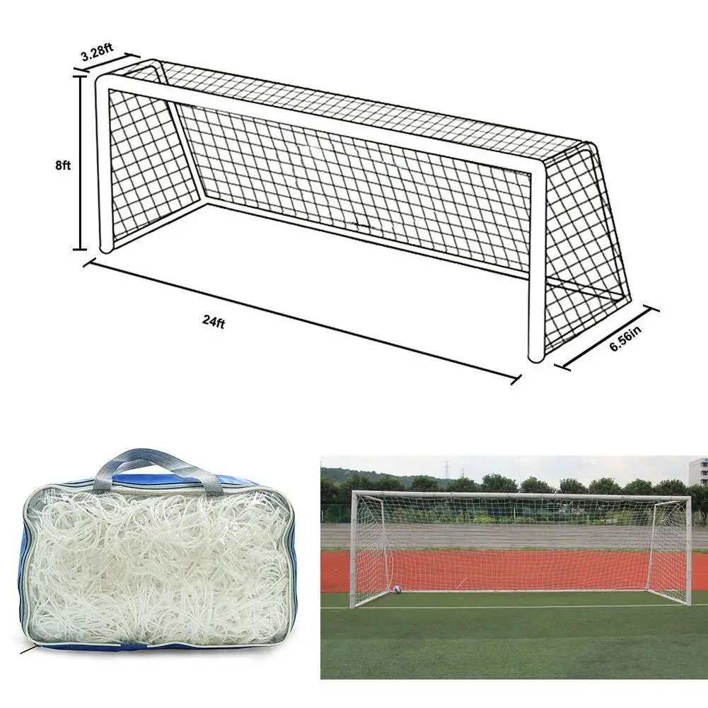 Футбол чистая Стандартный 11 Открытый Обучение игра отскок защитные сетки полиэтиленовой Полный размеры футболка стойки ворот сеть для