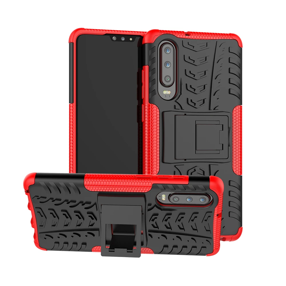 

For Huawei Honor V20 8A Shockproof Silicone Heavy Duty Armor Phone Case For Huawei Y7 Pro 2019 Protection Stand Back Case Cover