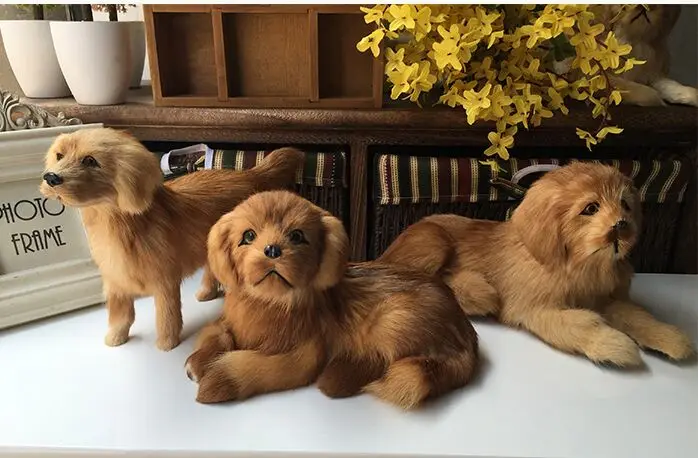 

dark brown Golden Retriever model ,polyethylene&furs handicraft Figurines & Miniatures decoration toy gift a2964