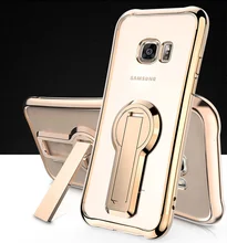 Роскошный чехол для Samsung S8 плюс с палец кольцо стенд держатель кронштейн Поддержка автомобиля магнитный держатель Стент чехол для Samsung S6 S7E