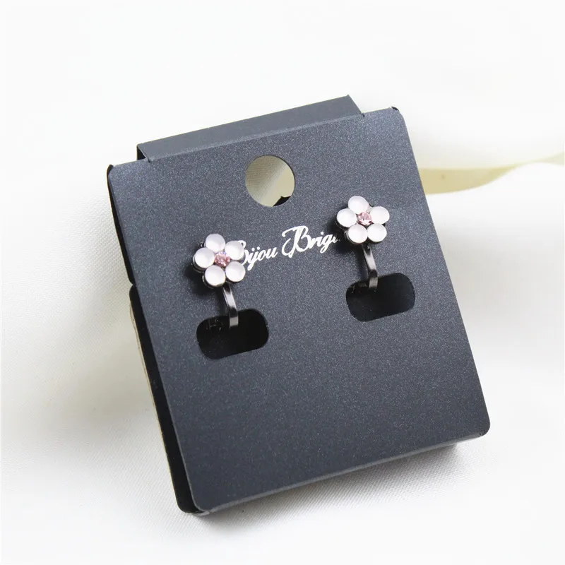 

Charming Sweet Small Crystal Flower Clip Earrings for Women Cute Gemstone Flower Ear Cuff Brincos Jewelry Wholesale
