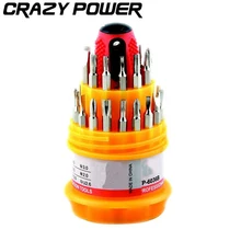 CRAZY POWER 31 in 1 Multi-purpose Precision Mini Magnetic Hand Screwdriver Set Household Hand Tool Kit with Trox Cross Box