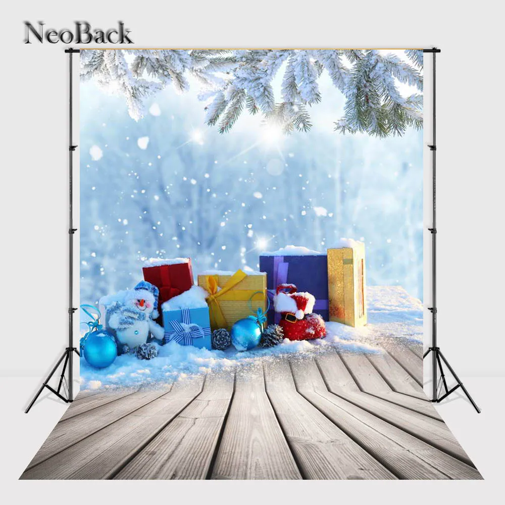 

NeoBack New 5X7ft baby Christmas gifts backdrop Printed vinyl fireplace photography background photo studio A1140