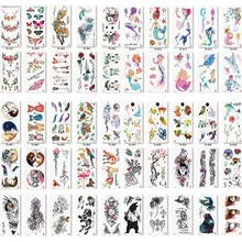 110pcs/lot Fake Women Men DIY Henna Body Art Tattoo Design  Butterfly Tree Branch Vivid Temporary Tattoo Sticker