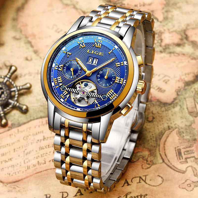 

2019 Watch LIGE Mens Watches Top Brand Luxury Business Automatic Watch Men Full Steel Waterproof Sport Watch Relogio Masculino
