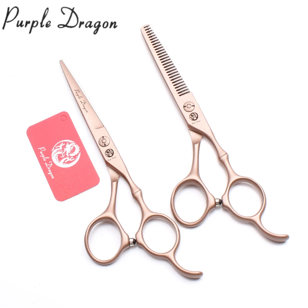 

6INCH 440C Purple Dragon Rose Gold Salon Hair Scissors Cutting Scissors Thinning Shears Professional Hairdressing Scissors Z9030