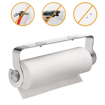 

29.5x10.5cm Paper Towel Holder Stainless Steel Cabinet Kitchen Roll Dispenser Holder Toilet Paper Wall Mounted Holder Paper Box