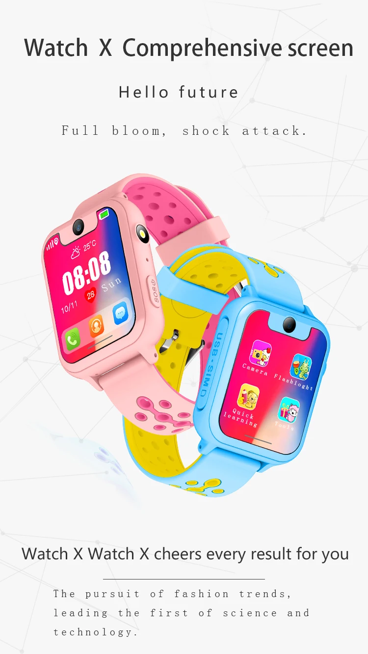 

Base station positioning card two-way voice monitoring SOS alarm, elderly children positioning watch Android,IOS system