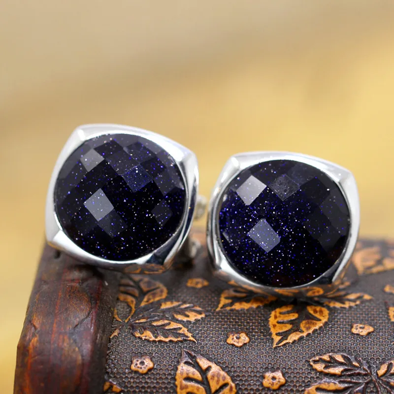 

Silver medal of quality products recommend women's sky blue sand and gravel fine atmospheric blue sand S925 ear buckle