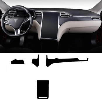 

Car-Styling New 3D Carbon Fiber Car Interior Center Console Color Change Molding Sticker Decals For Tesla Model X/Model S