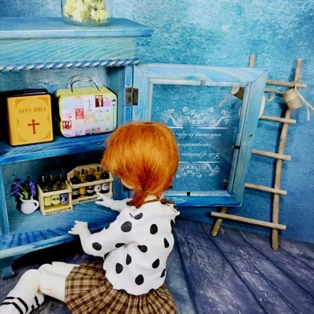 60*120cm Backdrop Photography Cloth for  Dollfie Dollhouse Life Scenes Decor Christmas Ornaments Fireplace