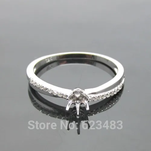

SOLID 14kt WHITE GOLD FULL ROUND CUT . SEMI MOUNT SETTING RING