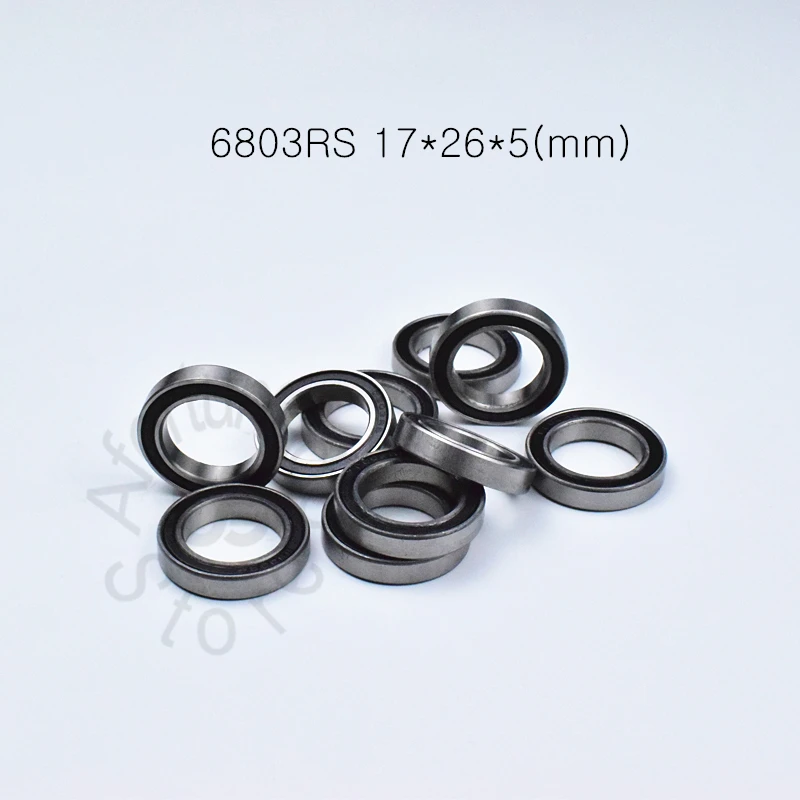 6803RS 17*26*5(мм) 10 штук подшипник ABEC-5 6803 6803RS хромированный стальной герметичный подшипник тонкий настенный подшипник 61803