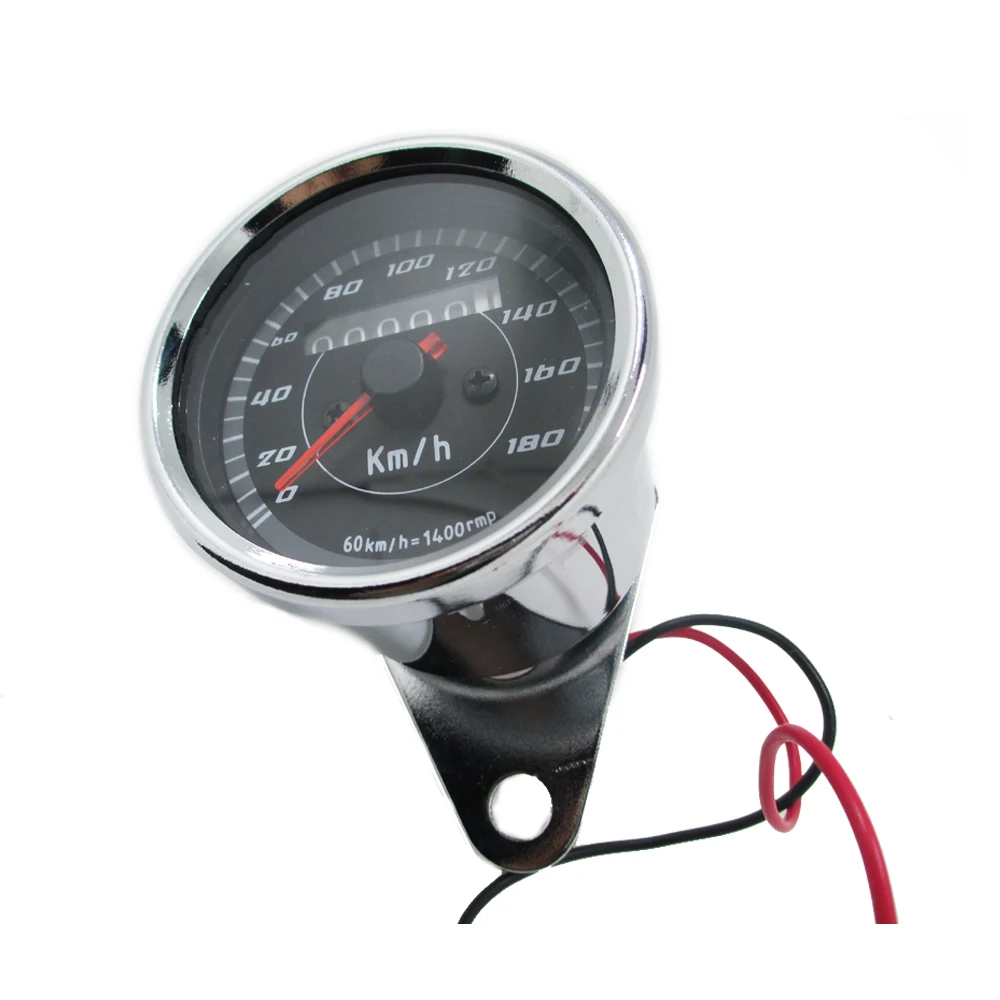 

0~180km/h Motorcycle Scooter Speedometer Silver LED Backlit speedo meter Odometer Gauge instrument for Suzuki Honda Kawasaki