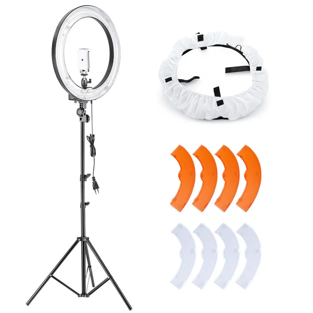 Neewer Camera Photo Video Lighting Kit:18 Inches 5500K Fluorescent Ring Light/Light Stand/Diffuser/Mini Ball Head/Phone Holder Neewer Camera Photo Video Lighting Kit:18 Inches 5500K Fluorescent Ring Light/Light Stand/Diffuser/Mini Ball Head/Phone Holder