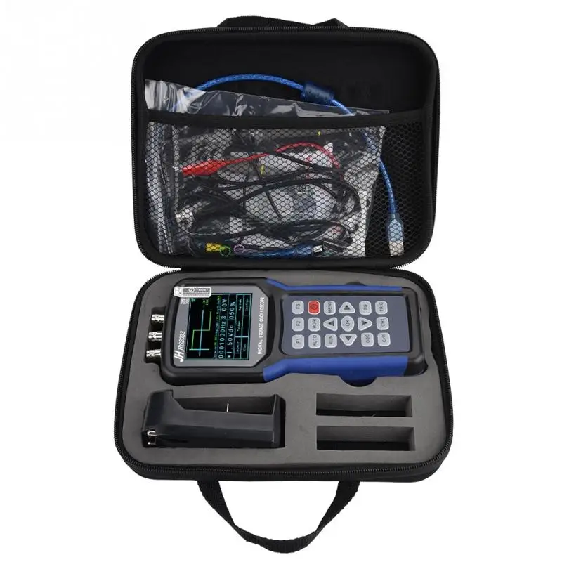 

JDS2023 AC 110-220V Handheld Digital Oscilloscope 1-Channel 20MHz BNC 200/s Oscilloscopes Multimeter with Proble EU Plug
