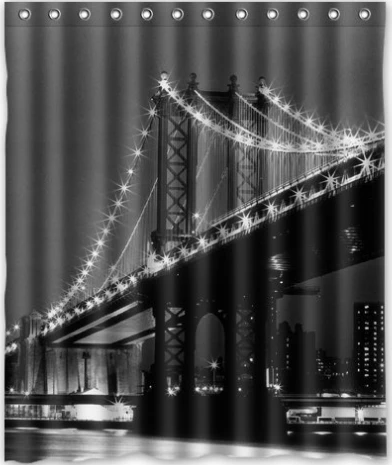 Custom New York Brooklyn Bridge Clic Home Setting Bathroom Custom New York Brooklyn Bridge Clic Home Setting Bathroom Decoration Shower Curtain With High Quality Print