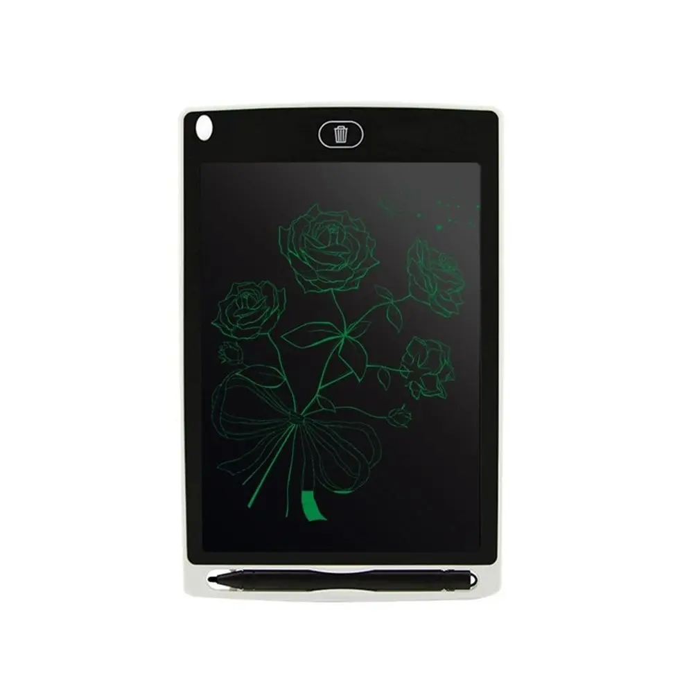 Портативный 8," дюймовый ЖК-планшет для письма, цифровой планшет для рисования, блокноты для рукописного ввода, электронная доска для планшета, ультратонкая доска - Цвет: Белый