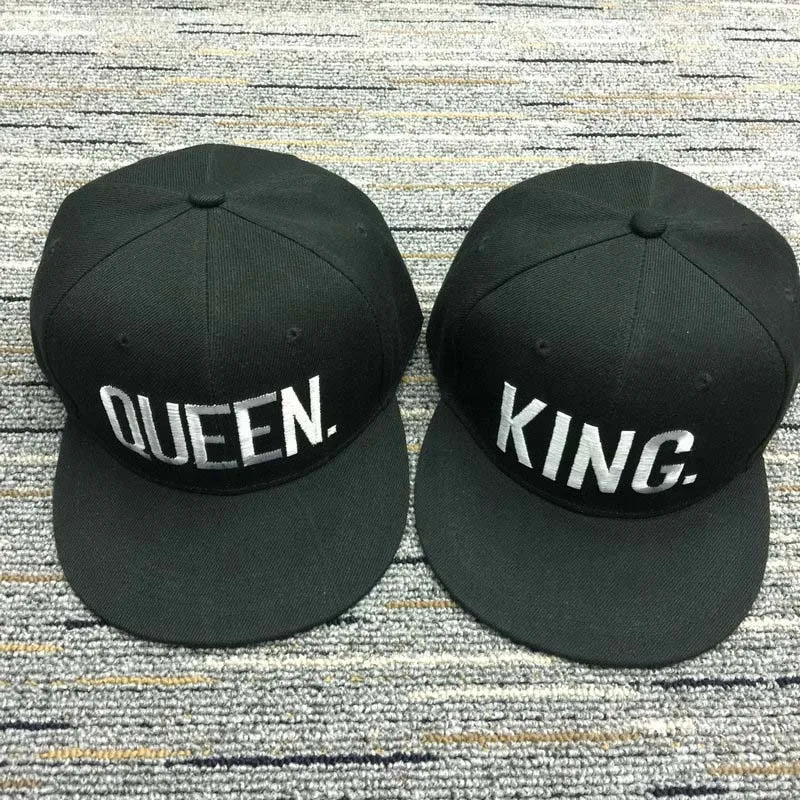 Sweetheart KING GUEEN Letter Cap Lovers Embroidered Adjustable Baseball Hat Unisex Creative Fashion Outdoor Snapback Cap CP0052 (14)
