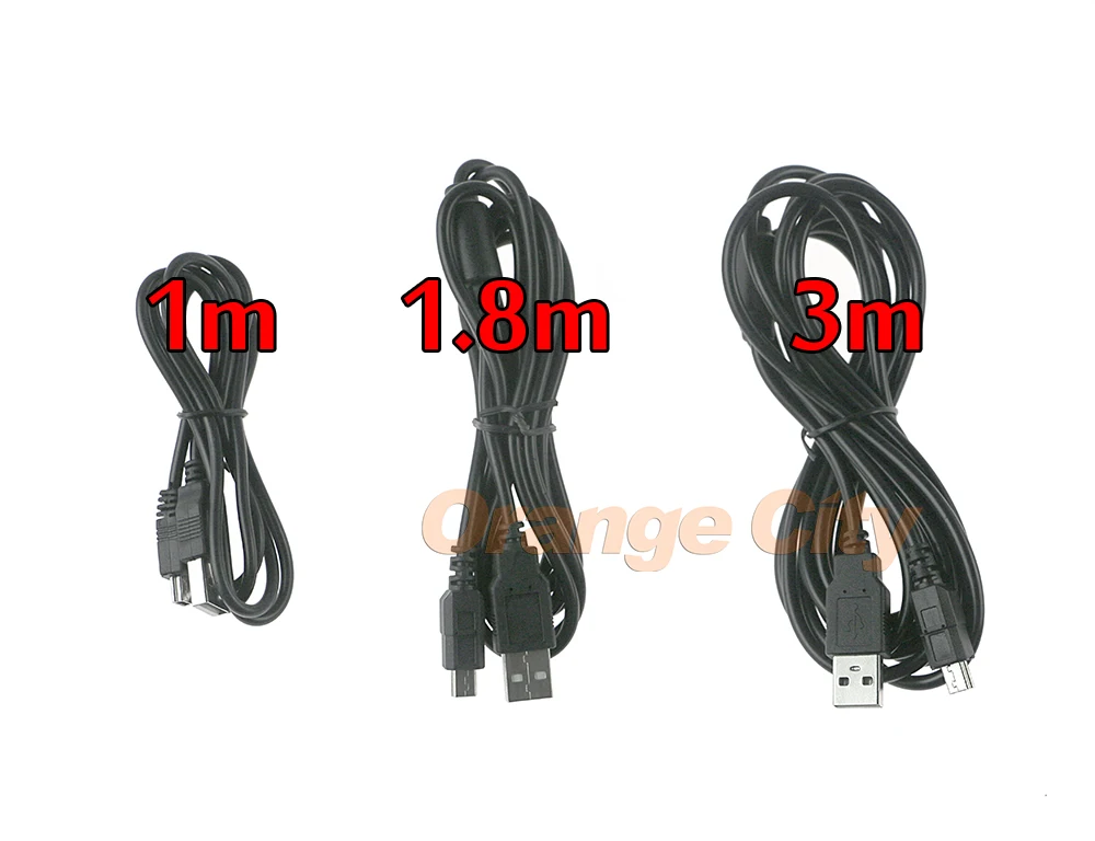【Quality】 ChengChengDianWan 5pcs/lot 1m 1.8m 3m USB controller Charger cable Cord for PS3 3 Controller PDA MP3
