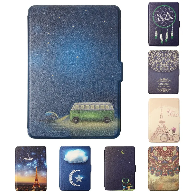 

Ultra Slim Premium Protective Shell Leather Cover Case For Amazon Kindle Paperwhite Case Cover 1 2 3 Universal for Kindle 6 inch