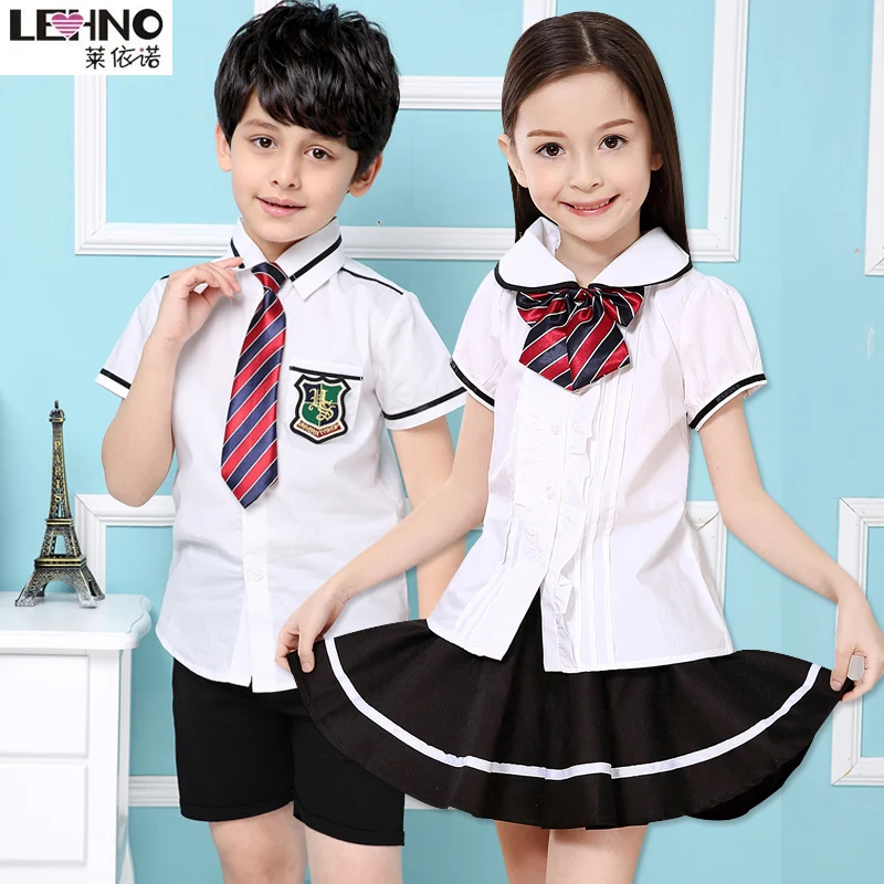 Primary School Uniforms Cotton Girls And Boys School -1349