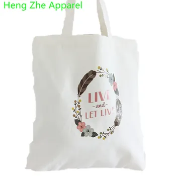 

HENGZHEAPPAREL Canvas Environmental Protection Women Shopping Bag Fashion Ladies Handbags Tote Bag Casual Students Shoulder Bags