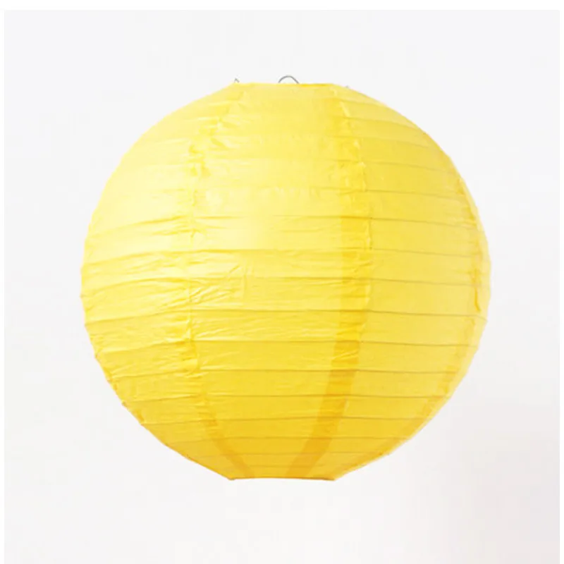 6pcs 8" 20CM Yellow Chinese Paper Lantern Wedding Lantern Festival
