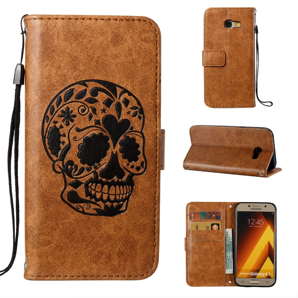 

PU Leather case for Samsung Galaxy A5 2017 A520F A520 case Stand Card Slots Wallet Case Coque 3D Pattern For Samsung A5 2017