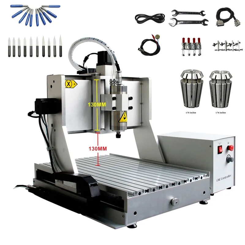 1.5KW USB CNC гравировальный станок 3040 Z осевой ход 130 мм фрезерный станок для металла