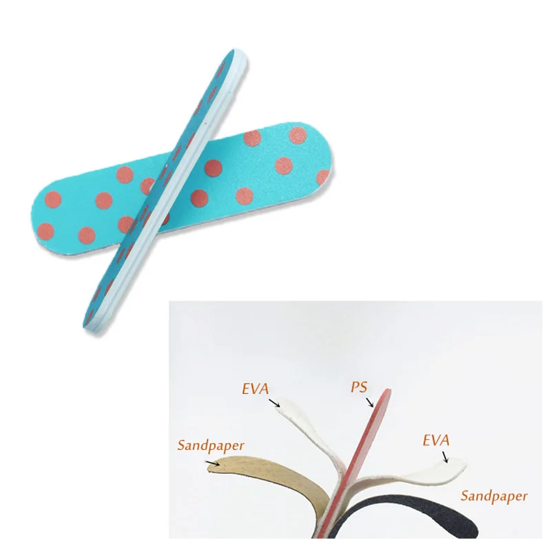 3 шт./лот, разные цвета, мини пилки для ногтей, буферные полировальные инструменты, маникюрные пилочки EVA, пилочка для ногтей, буферная отделка, УФ-гель для ногтей, шлифовальные блоки