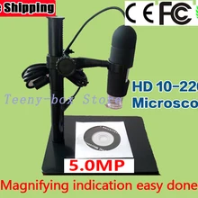 Usb эндоскопия с цифровым микроскопом лупа камера 200X5,0 Мп волокна ювелирные изделия образования Карманный микроскоп