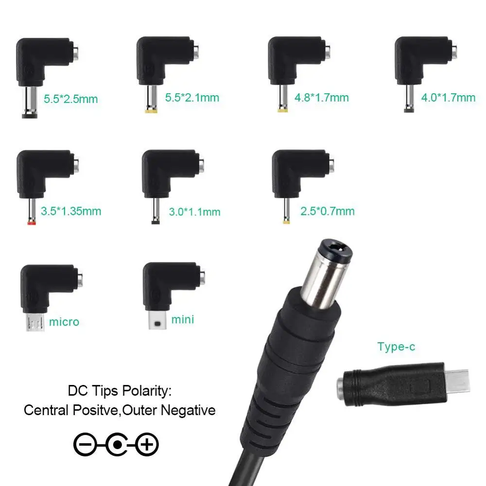 Универсальный шнур питания с USB на постоянный ток 5 5x2 1 мм 10 разъемами для