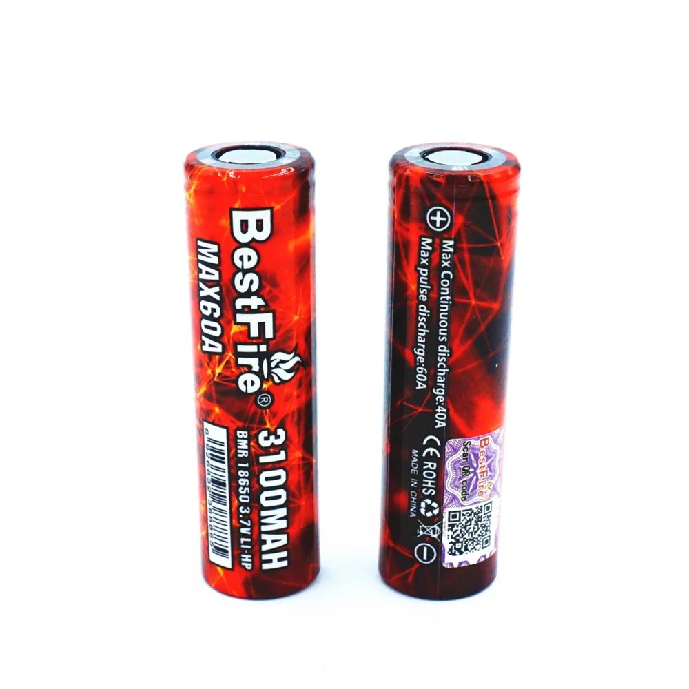4 шт. перезаряжаемые батареи Bestfire 18650 3100 мАч 60A VS VTC6 для электронных сигарет SMOK eleaf