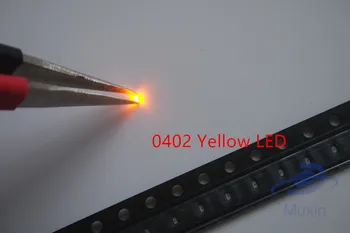 

SMD LED Chip Yellow 0402 (1005) 500pcs Surface Mount 20mA SMT Beads Light Emitting Diode LED Lamp Electronics Components for PCB