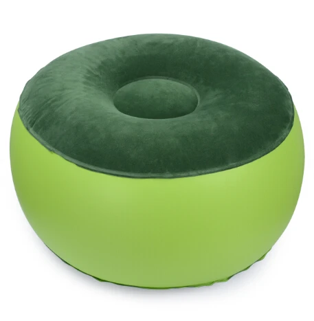Надувное кресло прочный Баланс Портативный Открытый Кемпинг стул надувной стул подставка для ног Подушка для дома Йога - Цвет: Зеленый