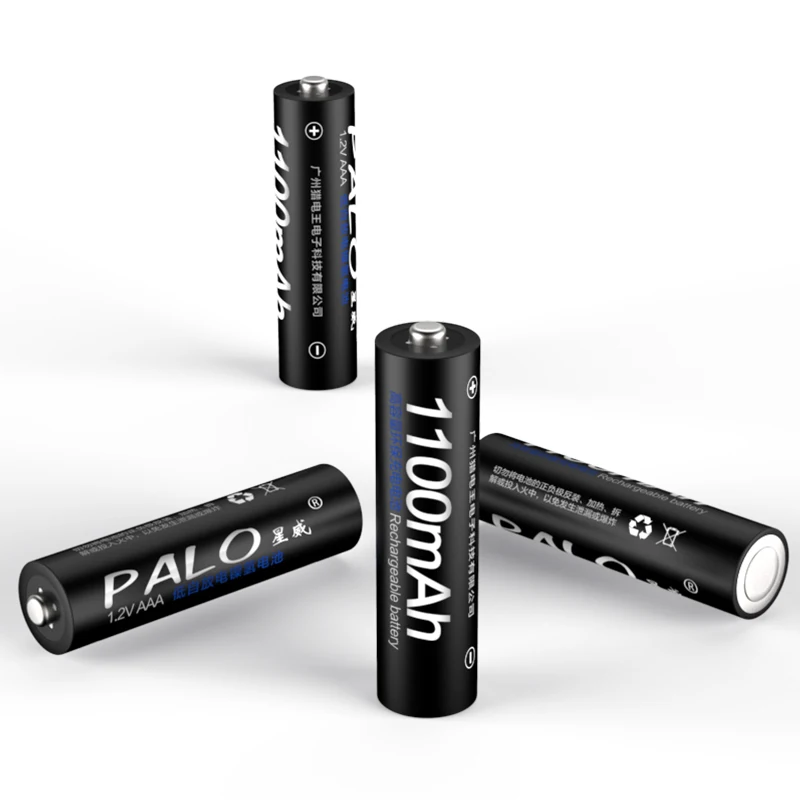 8 шт. PALO Ni-MH AA новые батареи 2300 mAh-2600 mAh перезаряжаемые 1,2 v 2A батареи с 4 шт 1100mah батареи в подарок для игрушек и т. Д